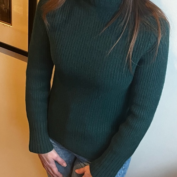 Dark Green Wool Officine Generale Sweater - Picture 7 of 9